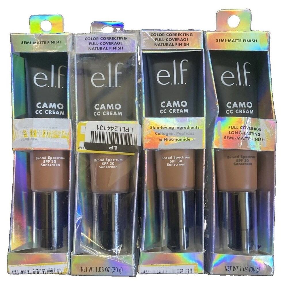 e.l.f. Camo CC Cream 1.05 Oz Deep 530W Lot Of 4 New Sealed